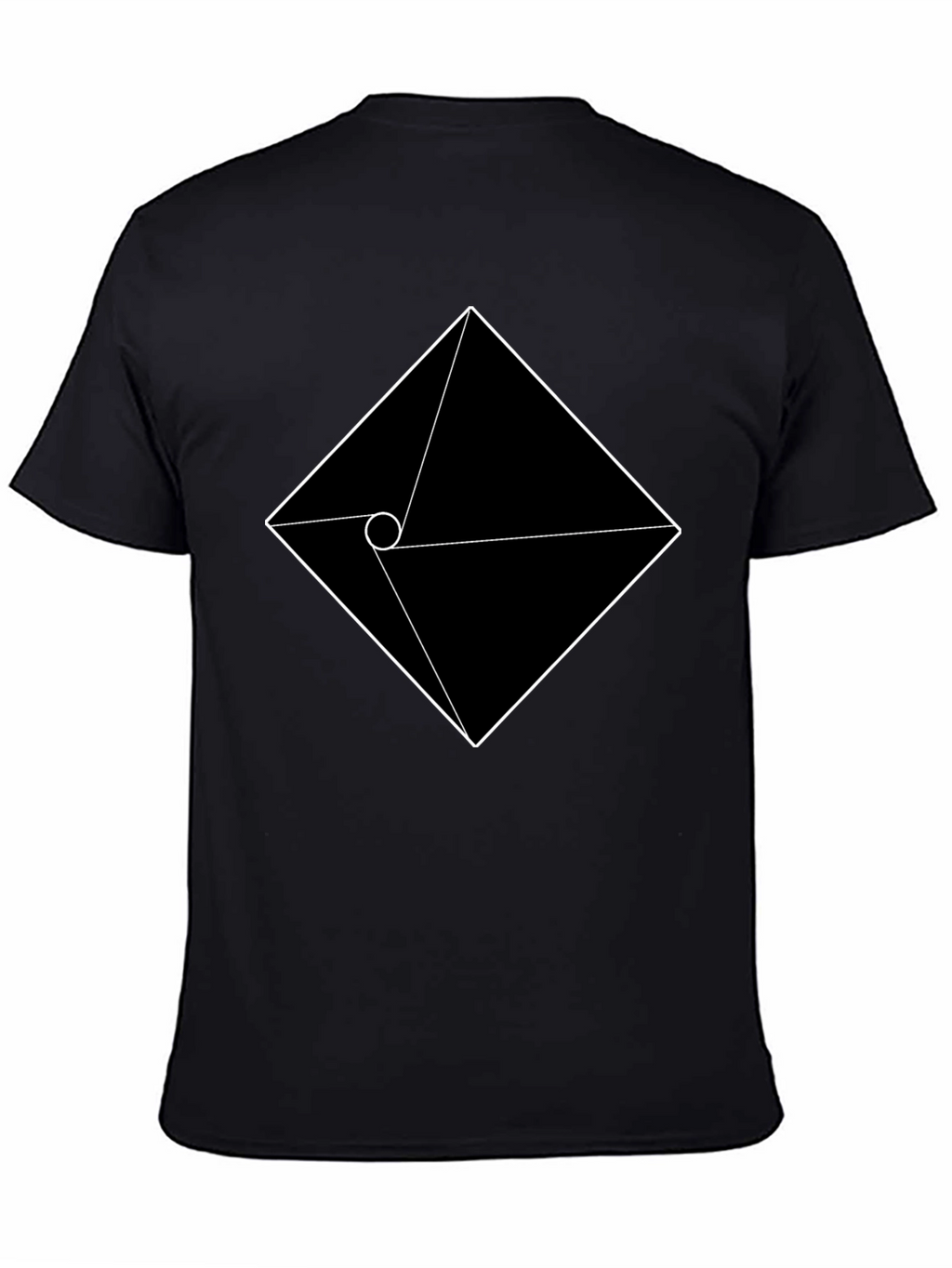 Geometric Graphic Tee - Modern Black T-Shirt