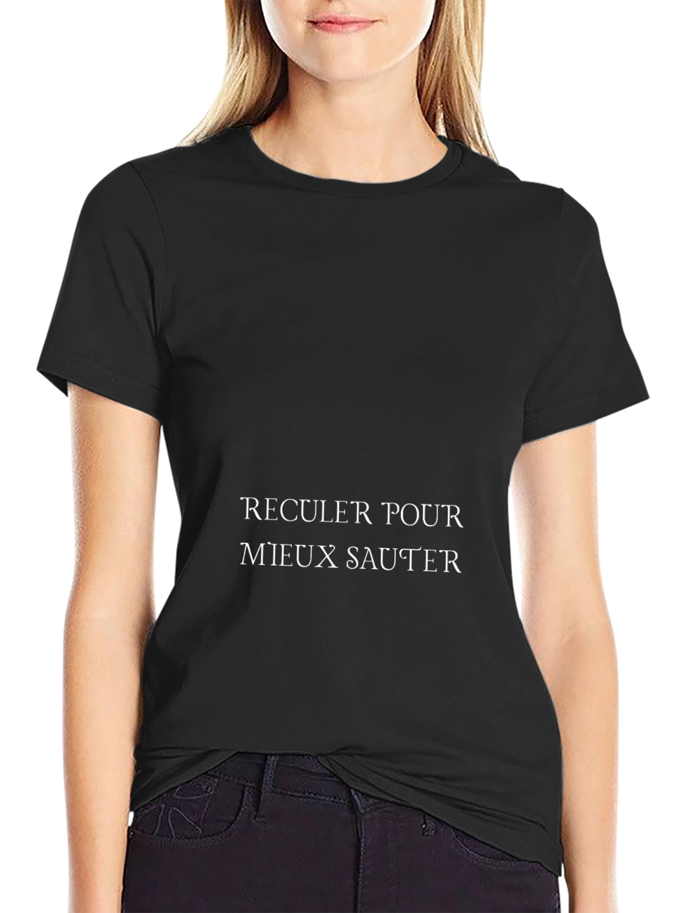 Reculer Pour Mieux Sauter Black T-Shirt