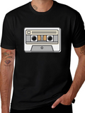 Retro Cassette Tape Graphic Tee - Black