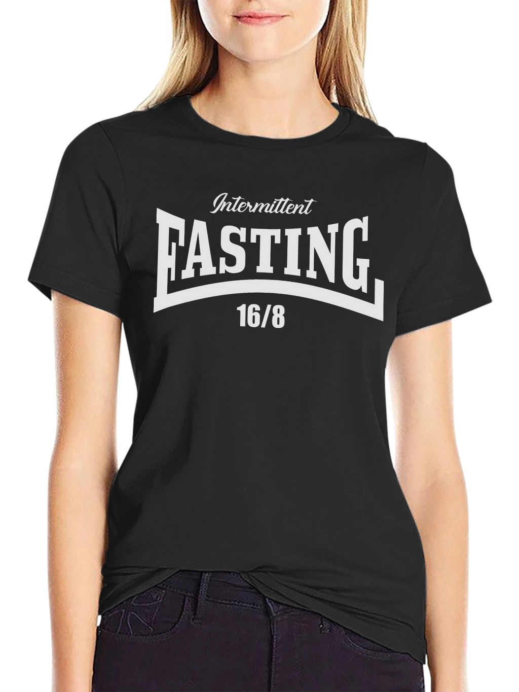 Intermittent Fasting 16/8 Graphic Tee - Black