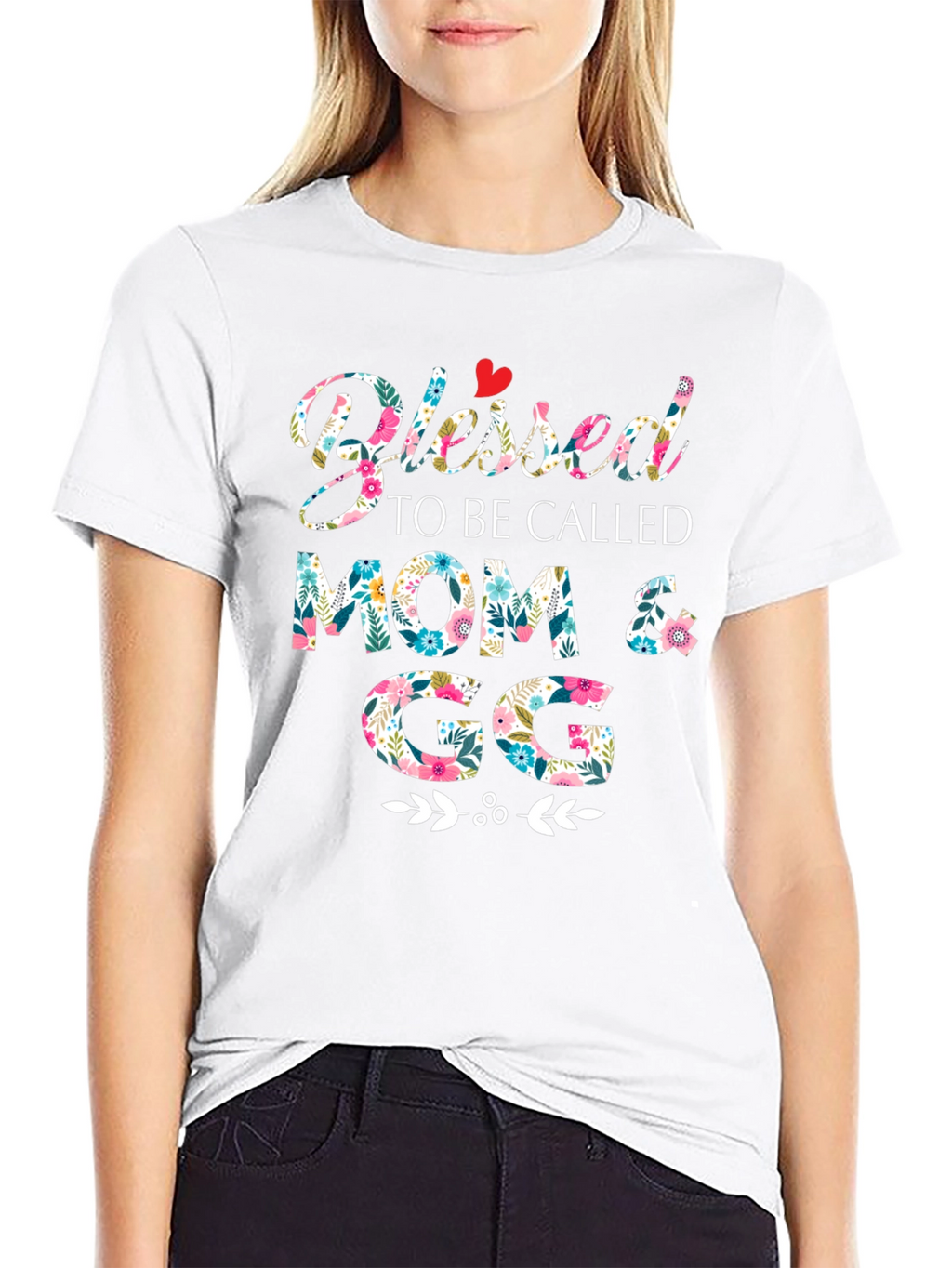 Blessed Mom & GG Floral T-Shirt