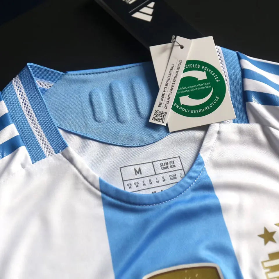 2024/25 Argentina Home Player Version Soccer Jersey (Have FlFA World Champion 2022 有胸前章) Detail 3