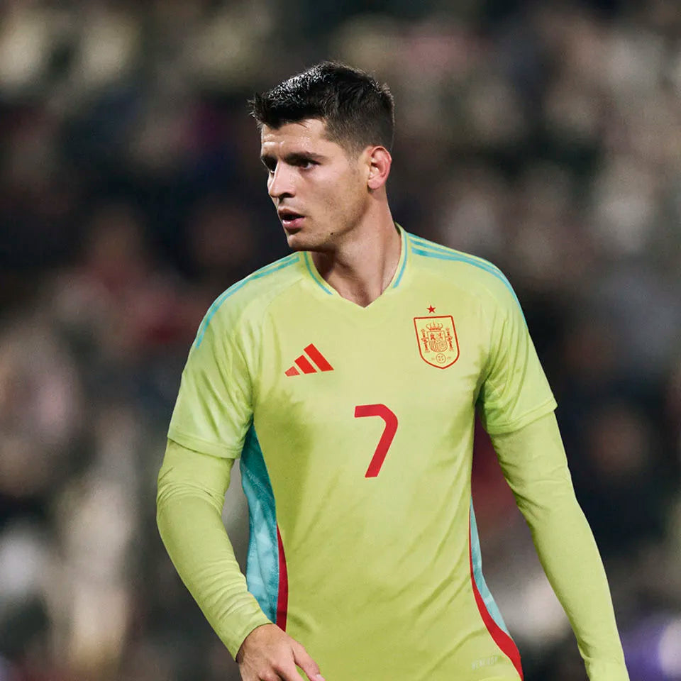 2024/25 Spain 1:1 Quality Away Yellow Fans Soccer Jersey Detail 2