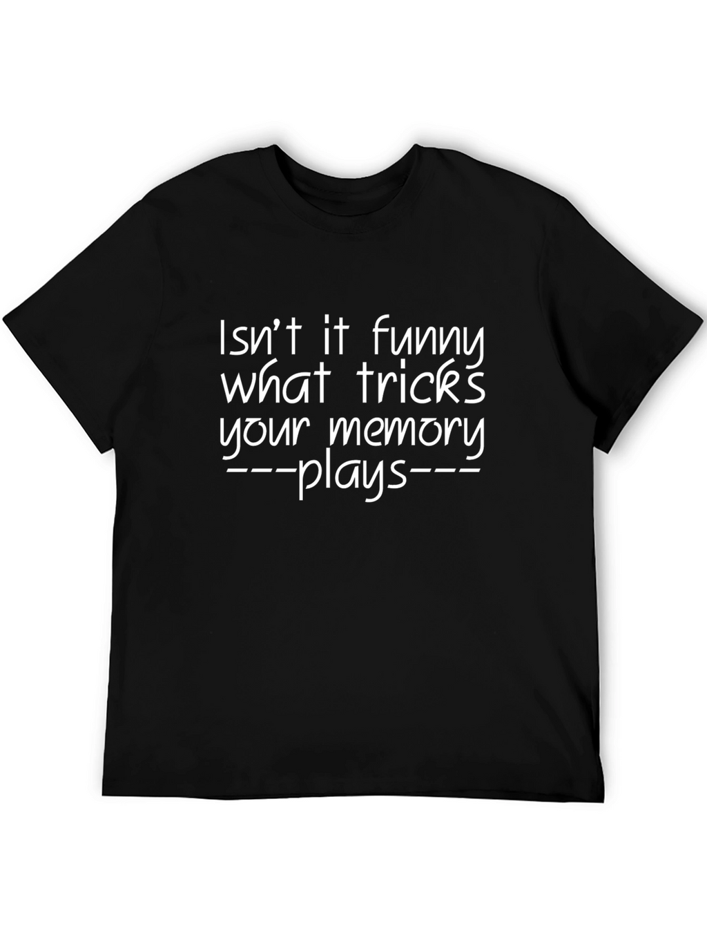 Funny Memory Tricks Graphic Tee - Black