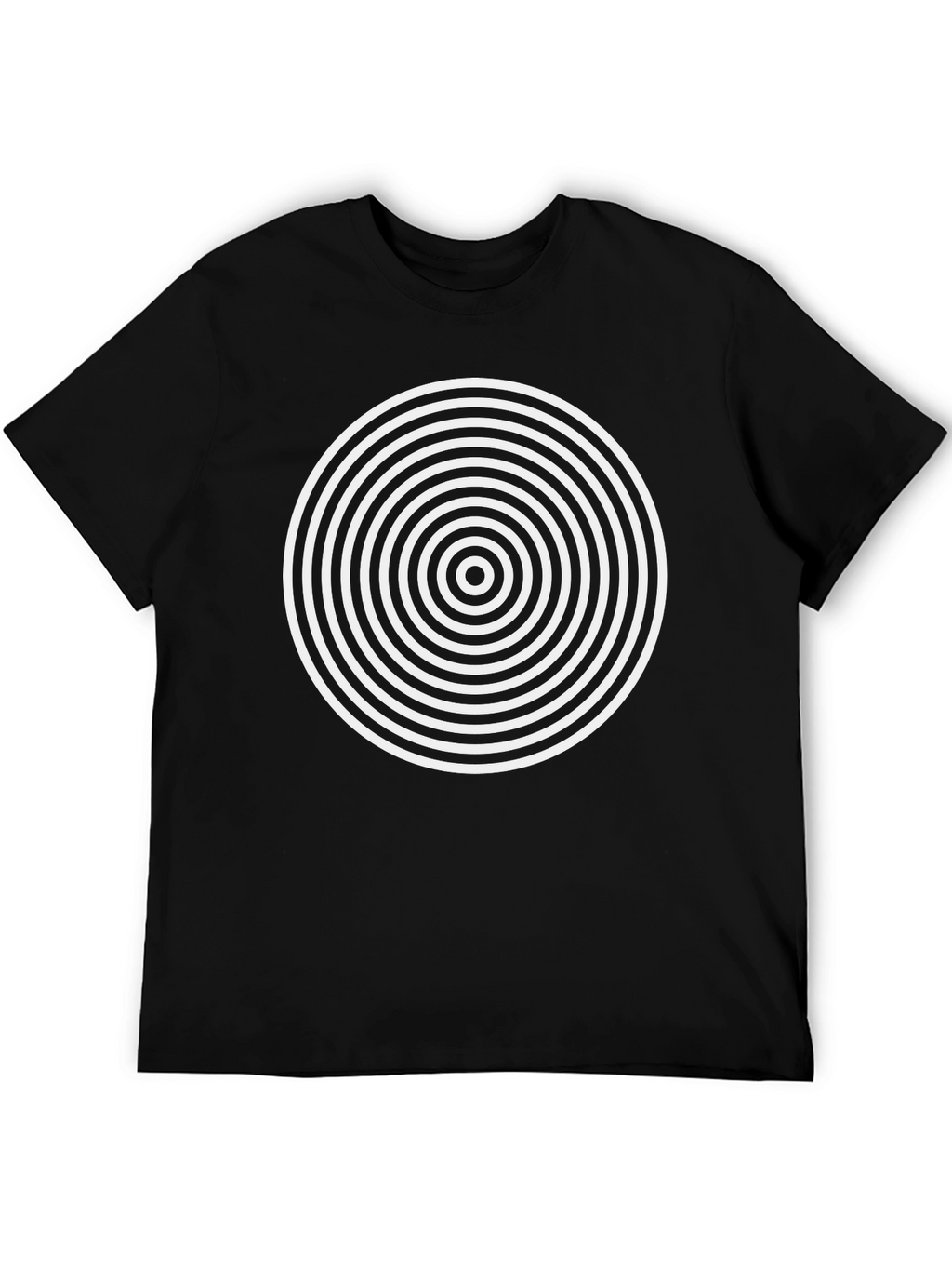 Optical Illusion Graphic Tee - Black