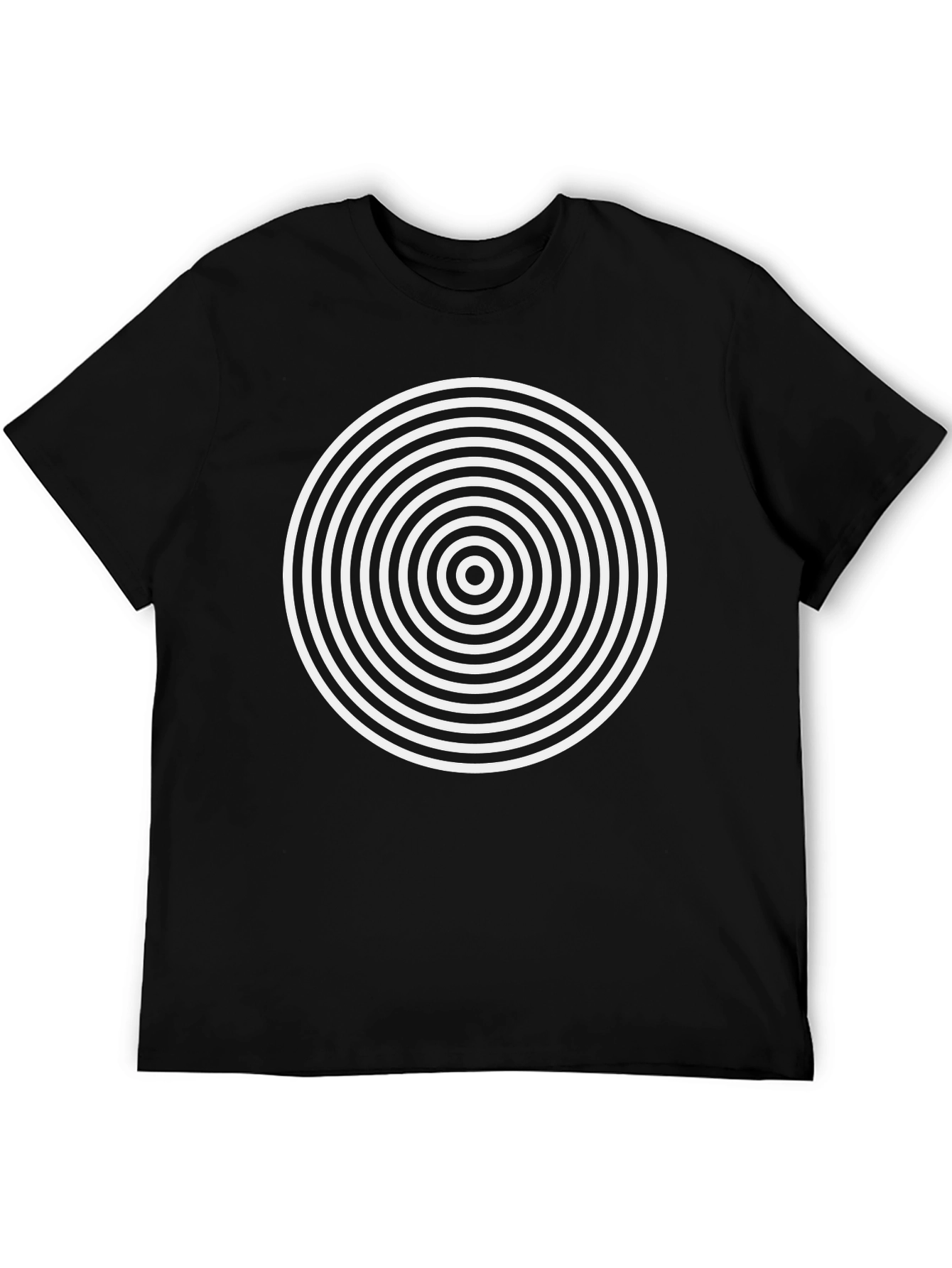 Optical Illusion Graphic Tee - Black