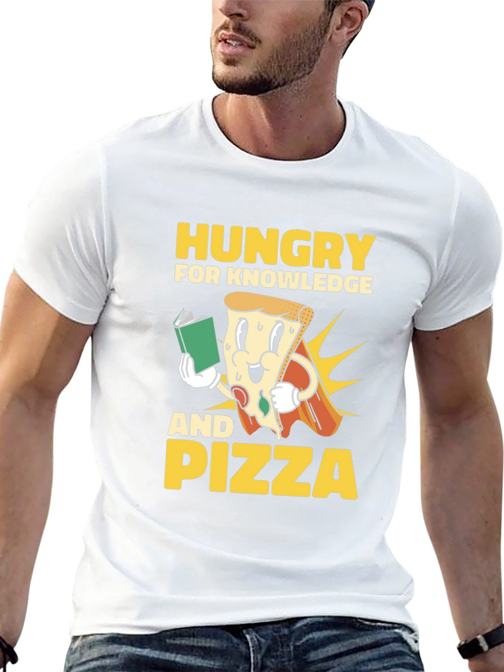 Hungry for Knowledge and Pizza T-Shirt