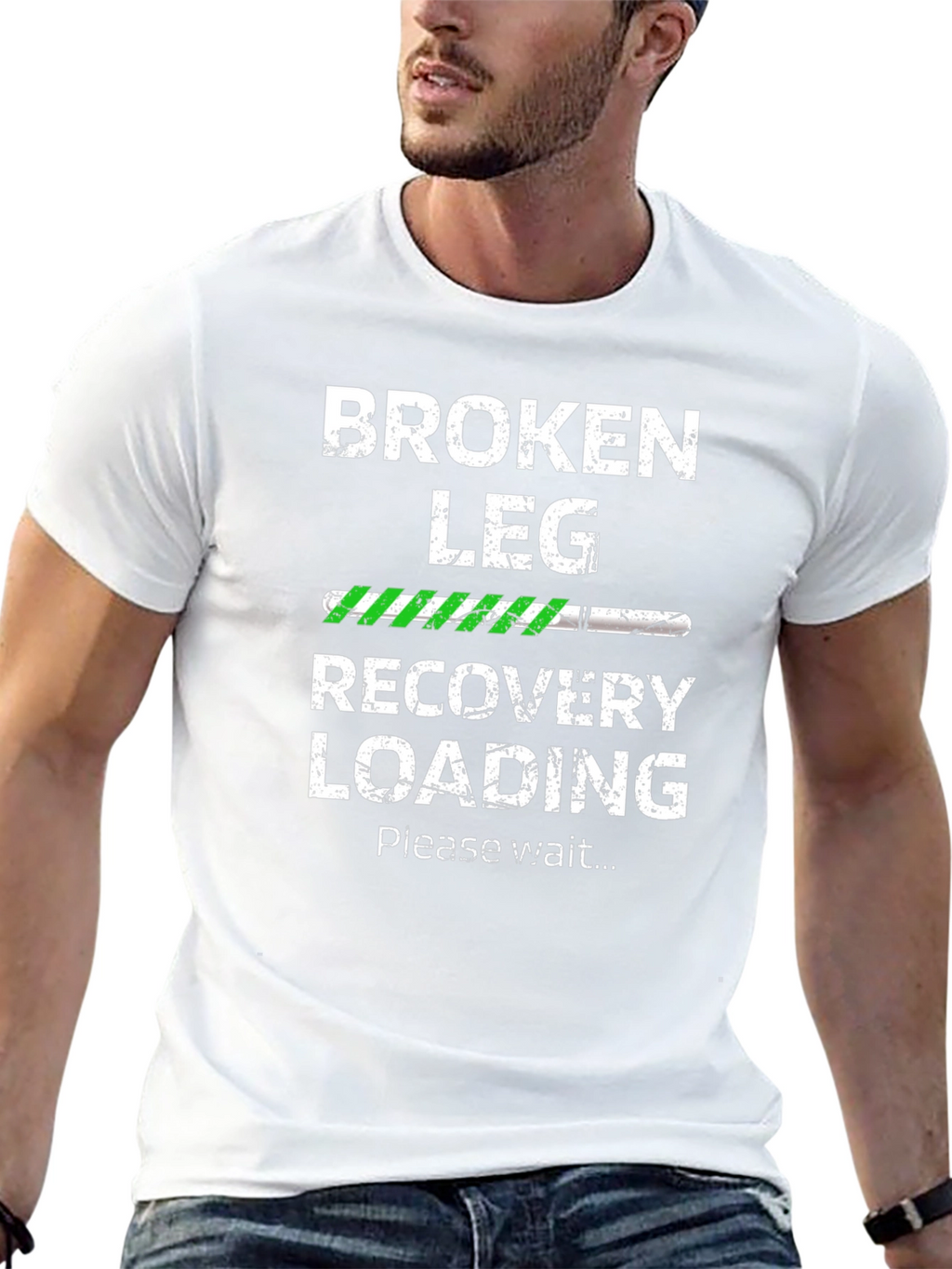 Broken Leg Recovery Loading T-Shirt