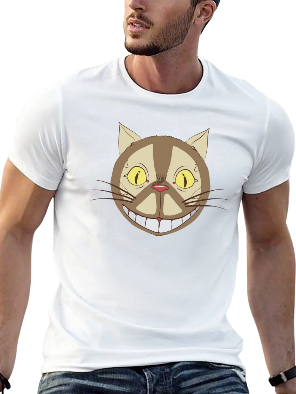 Cheshire Cat Graphic Tee - Classic Cartoon Style