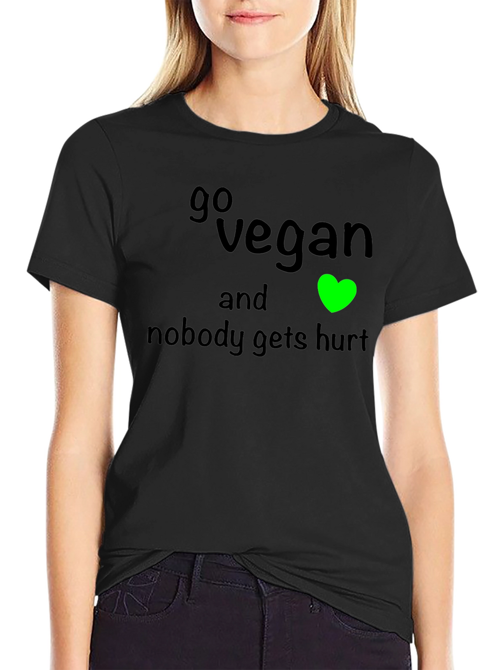 Go Vegan T-Shirt: Nobody Gets Hurt Tee