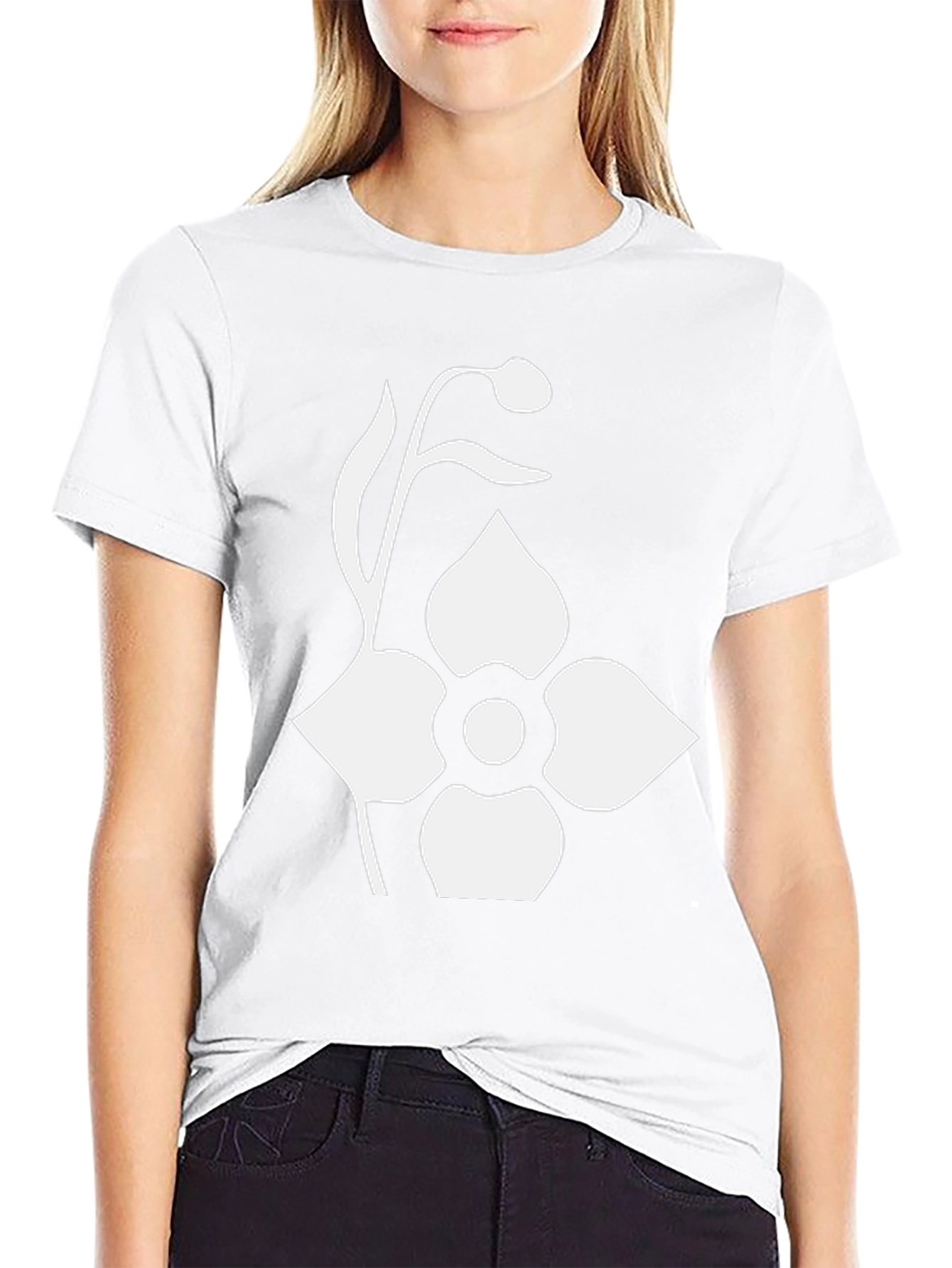Minimalist Flower Graphic T-Shirt