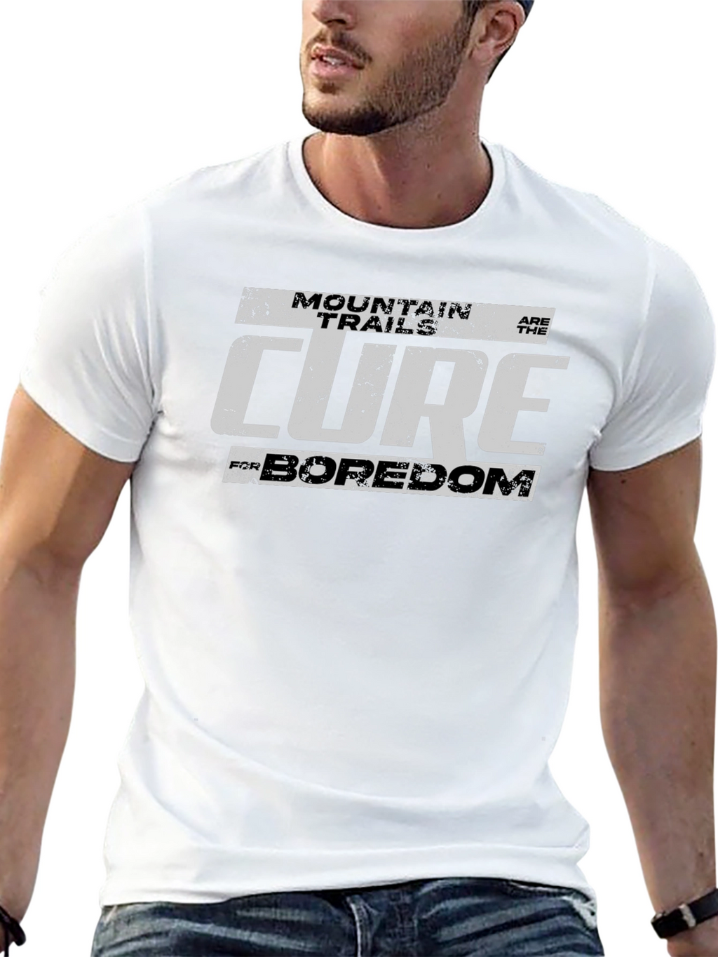 Mountain Trails Cure Boredom Graphic Tee
