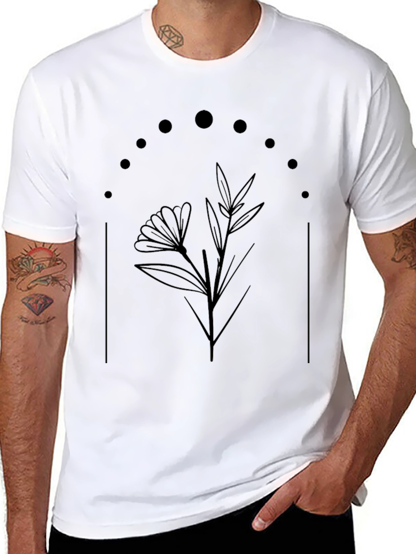 Botanical Moon Phase T-Shirt - Stylish Comfort
