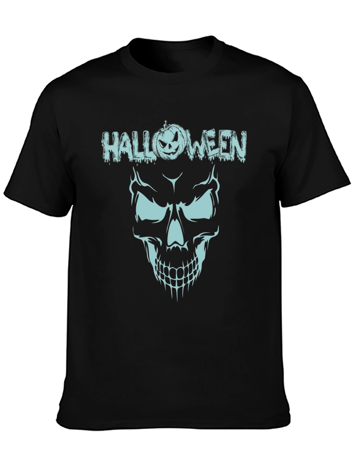 Halloween Skull Graphic Tee - Spooky Season Shirt