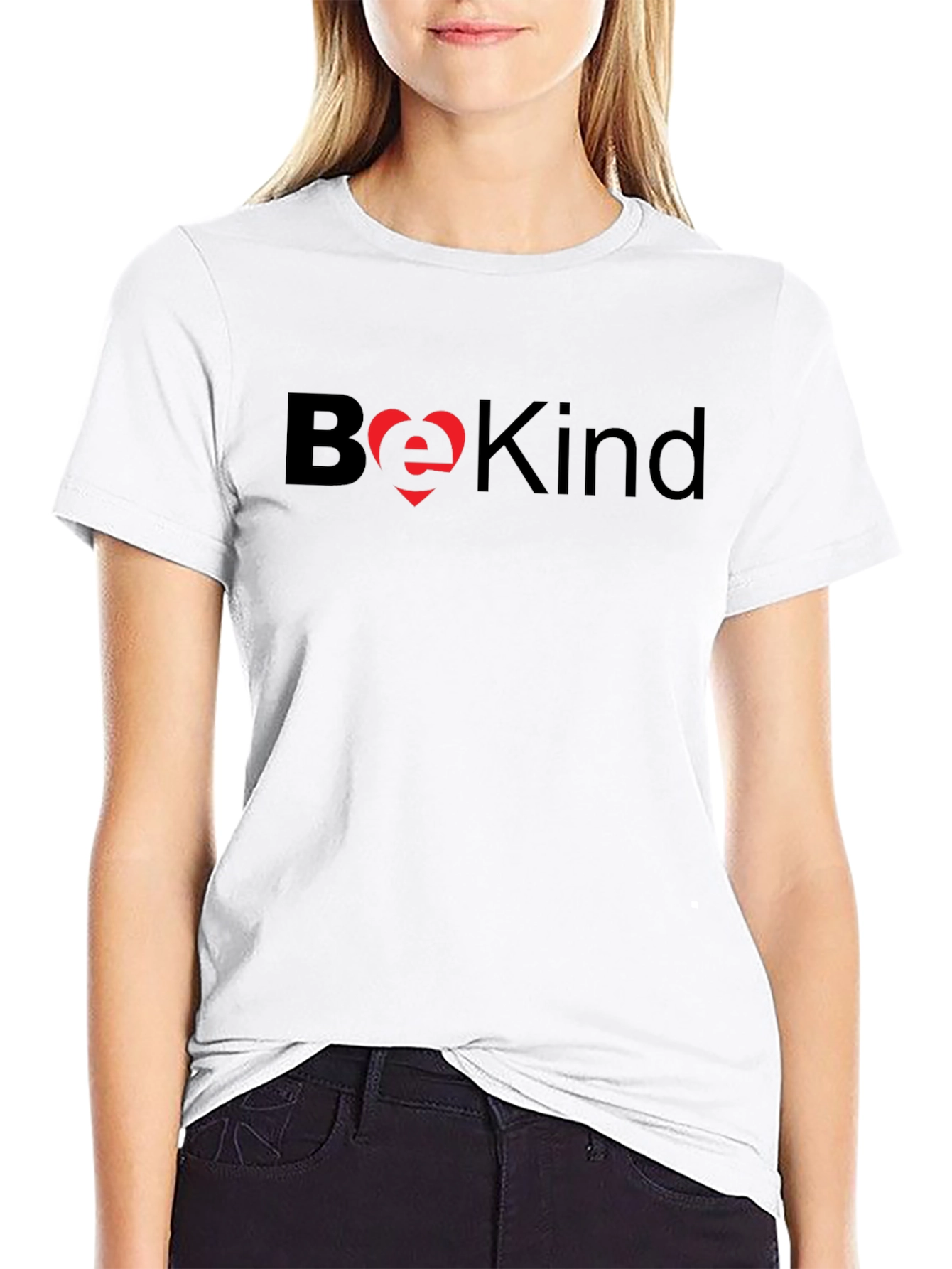 Be Kind Graphic Tee - Black Cotton T-Shirt