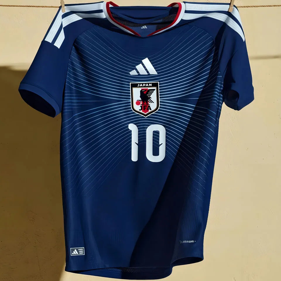 2026/27 Japan Home Blue Fans Long Sleeve Soccer Jersey Detail 1