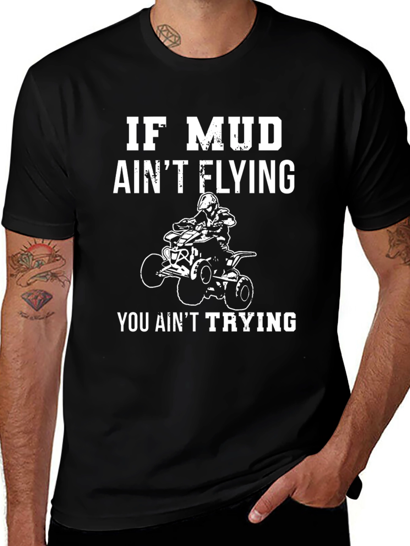 Mud Aint Flying ATV Rider T-Shirt