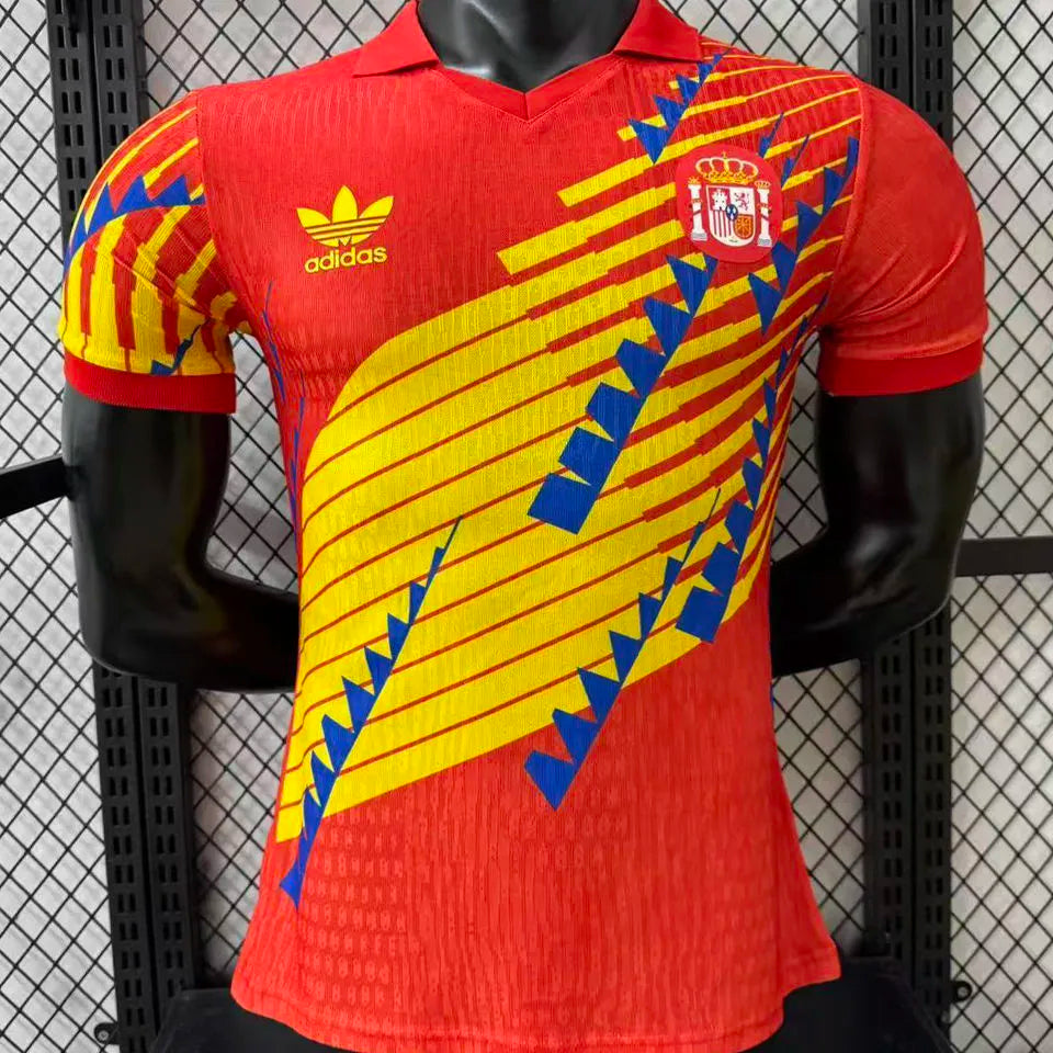 2008 Spain Away Retro Soccer Jersey Detail 4