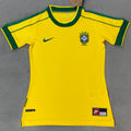 1998 Brazil Home Yellow Retro Women Soccer Jersey 女 Item NO.: 2142832 Front