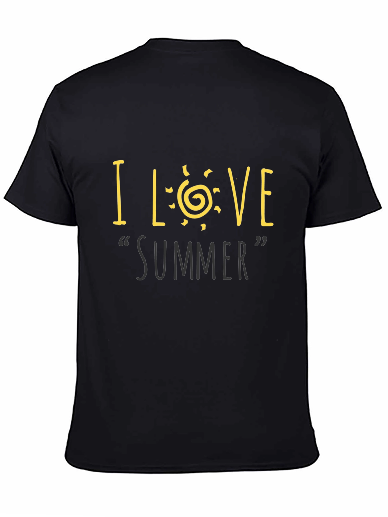 I Love Summer Graphic Tee - Black Unisex T-Shirt