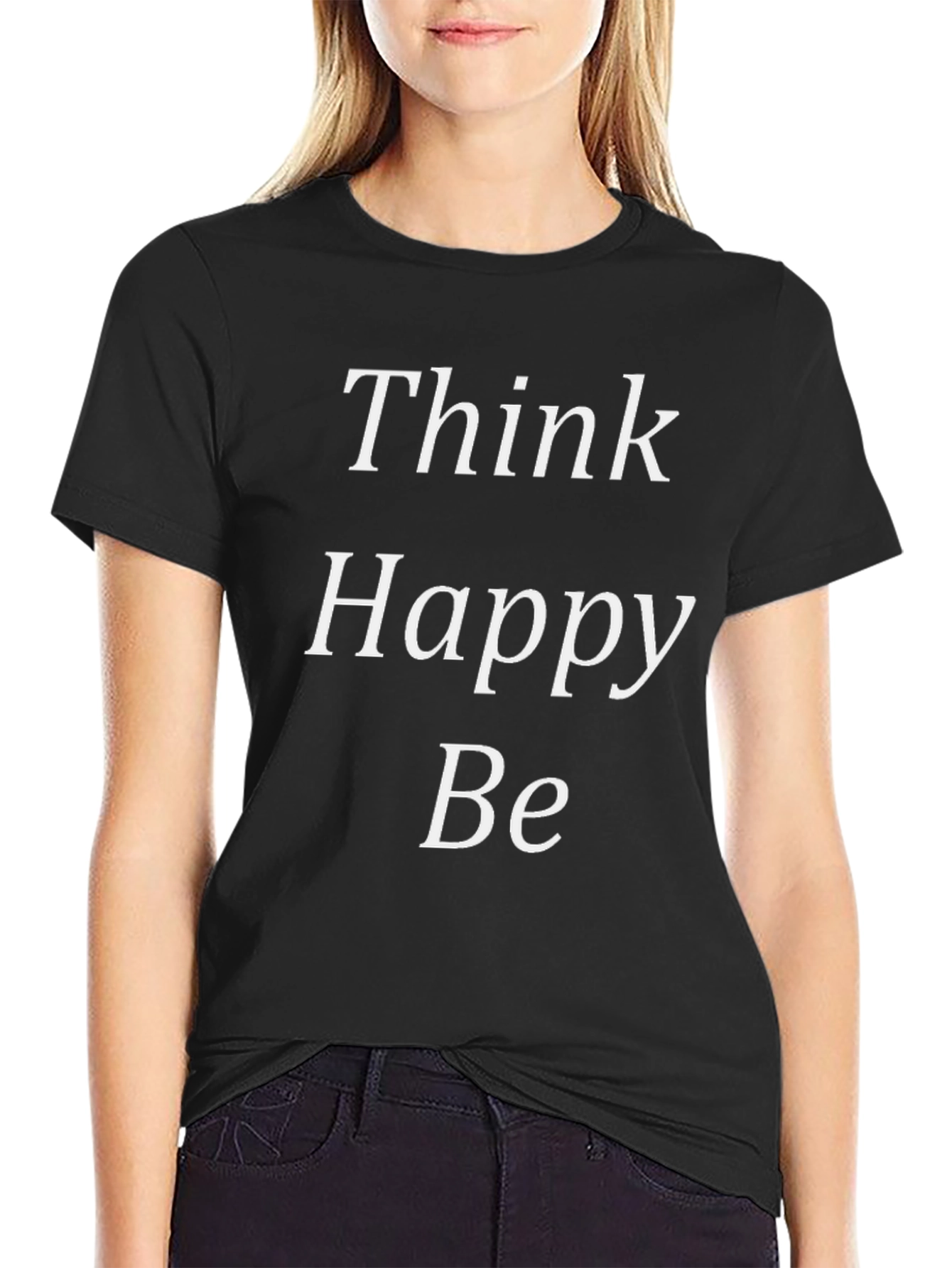 Think Happy Be Black Graphic Tee