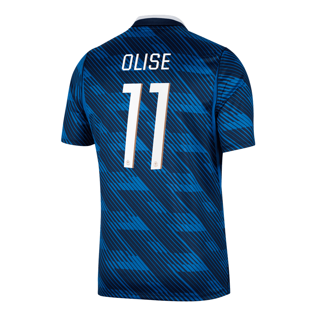 OLISE #11 France Home Soccer Jersey World Cup 2026 Blue Back