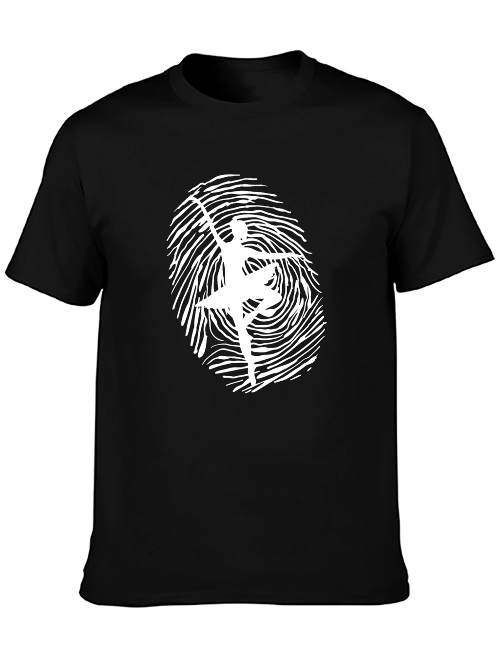Ballerina Fingerprint Graphic Tee - Unique Design