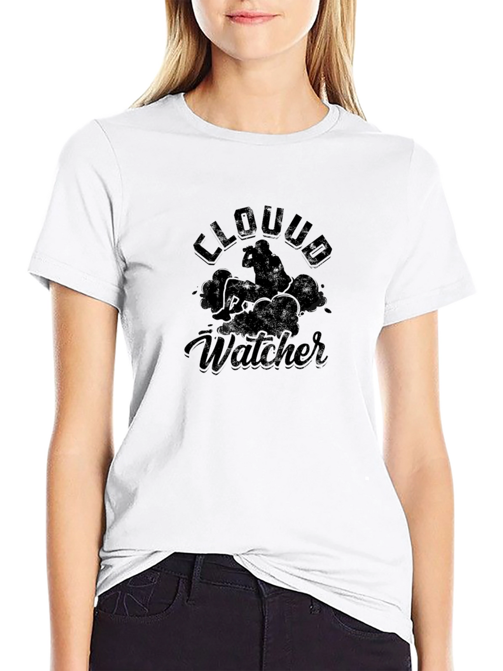 Cloud Watcher Graphic Black T-Shirt