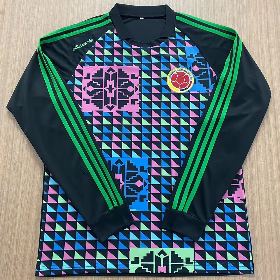 1990 Colombia Goalkeeper Retro Long Sleeve Soccer Jersey Item NO.: 2138033 Front