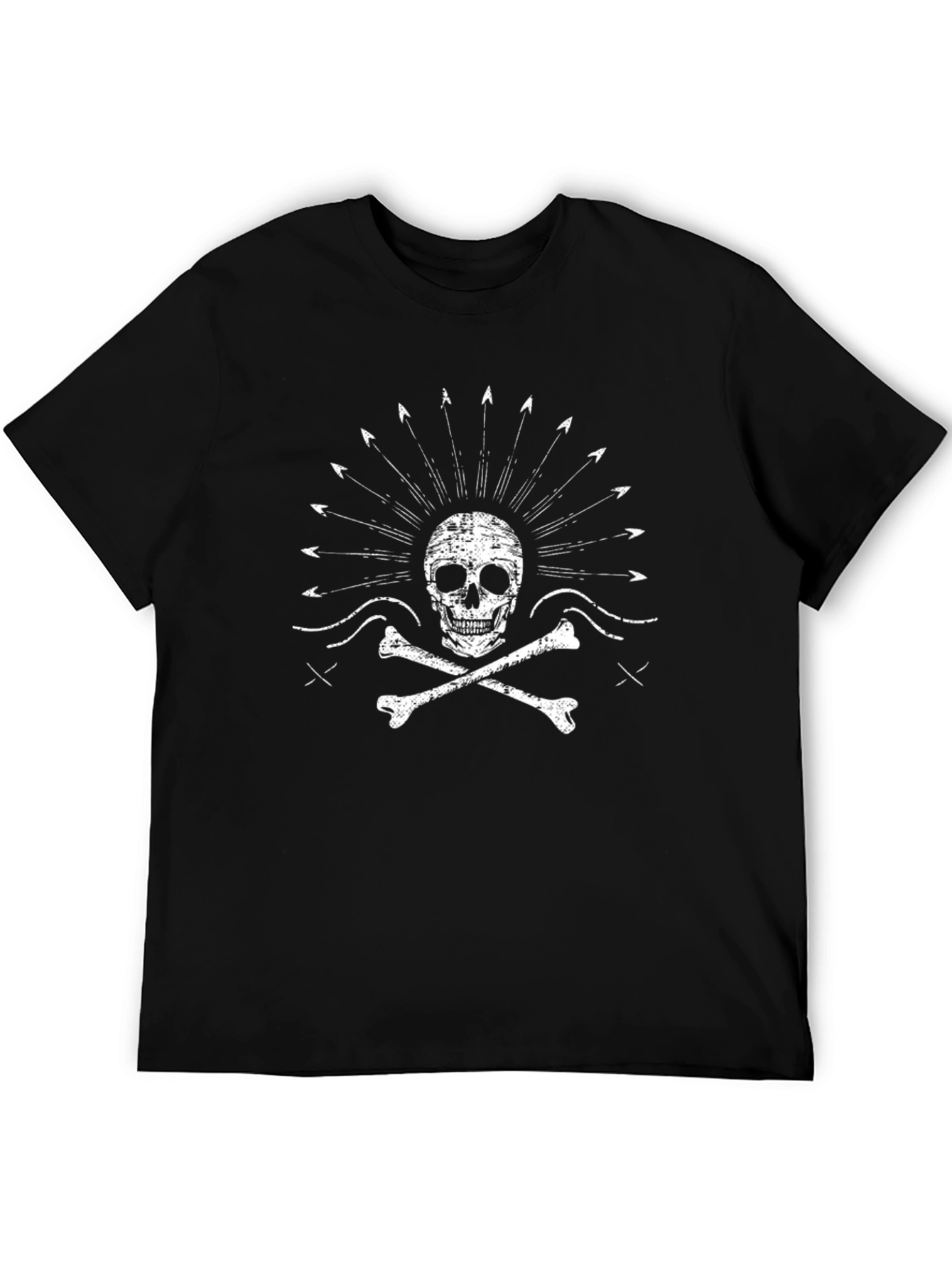Skull & Crossbones Graphic Tee - Bold Black Shirt