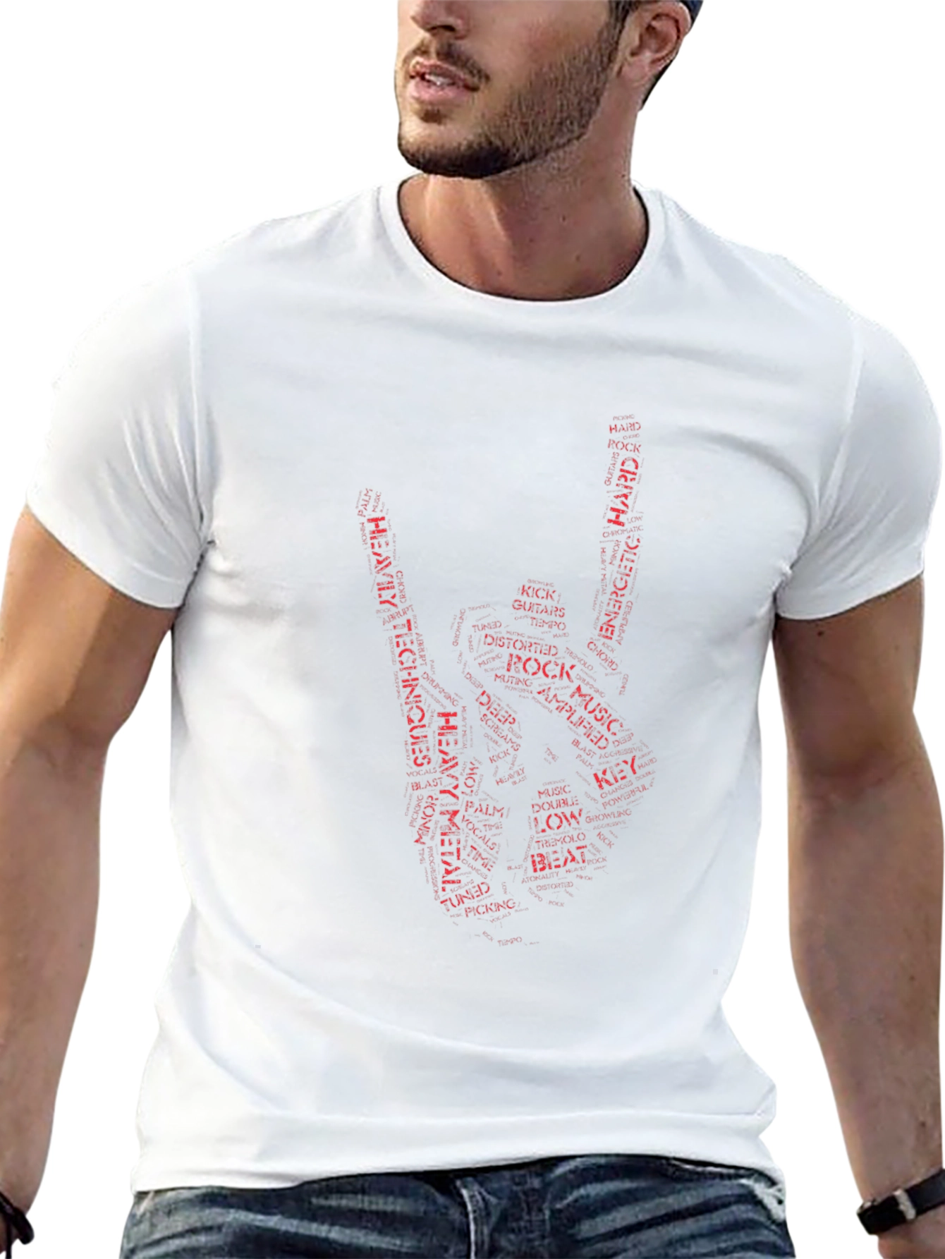 Rock Music Word Art T-Shirt