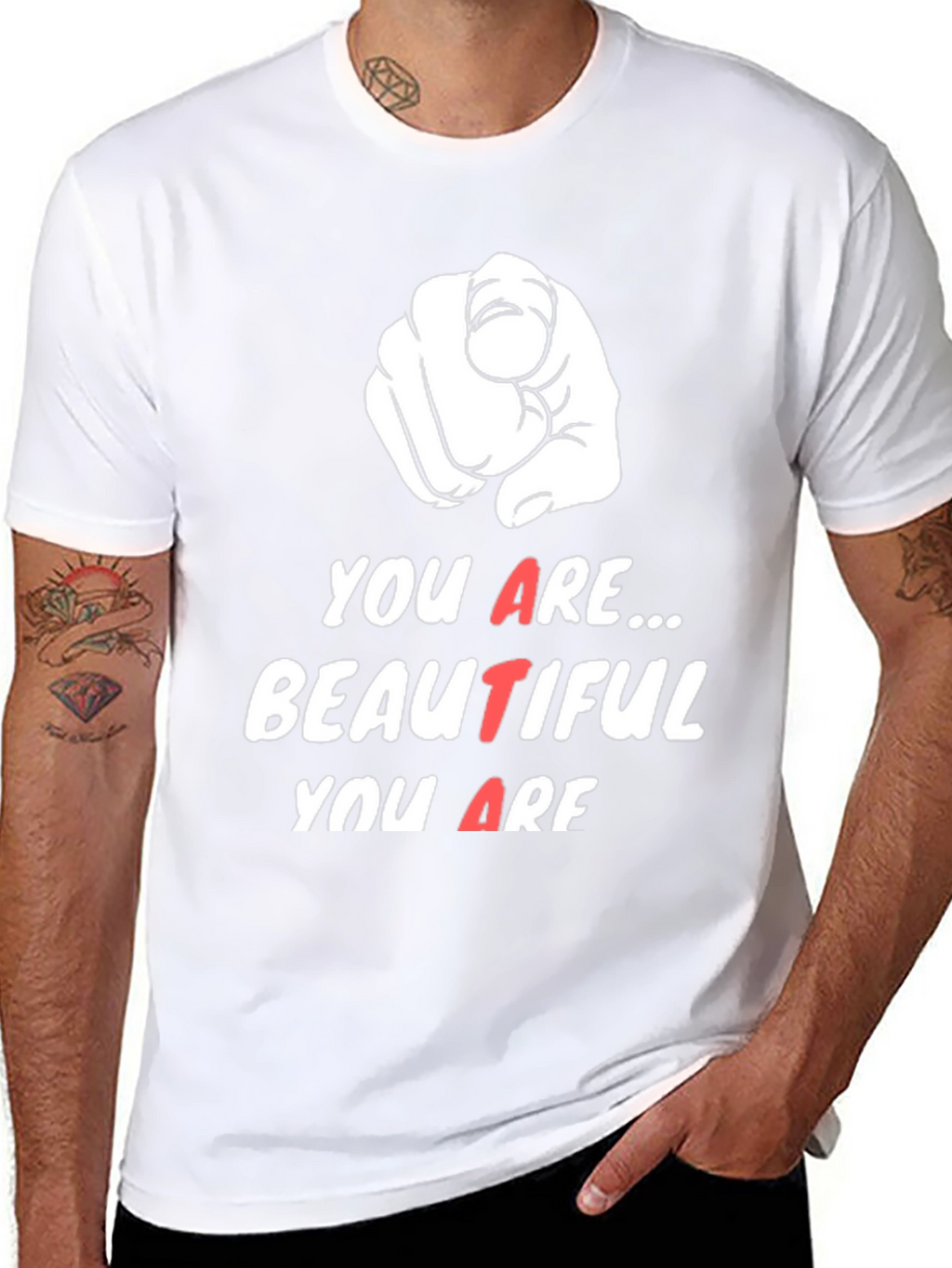 You Are Beautiful T-Shirt - Black Graphic Tee