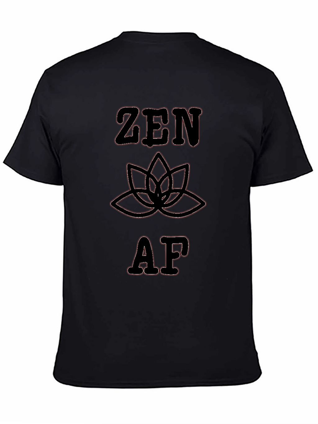 Zen AF Black T-Shirt - Lotus Flower Design