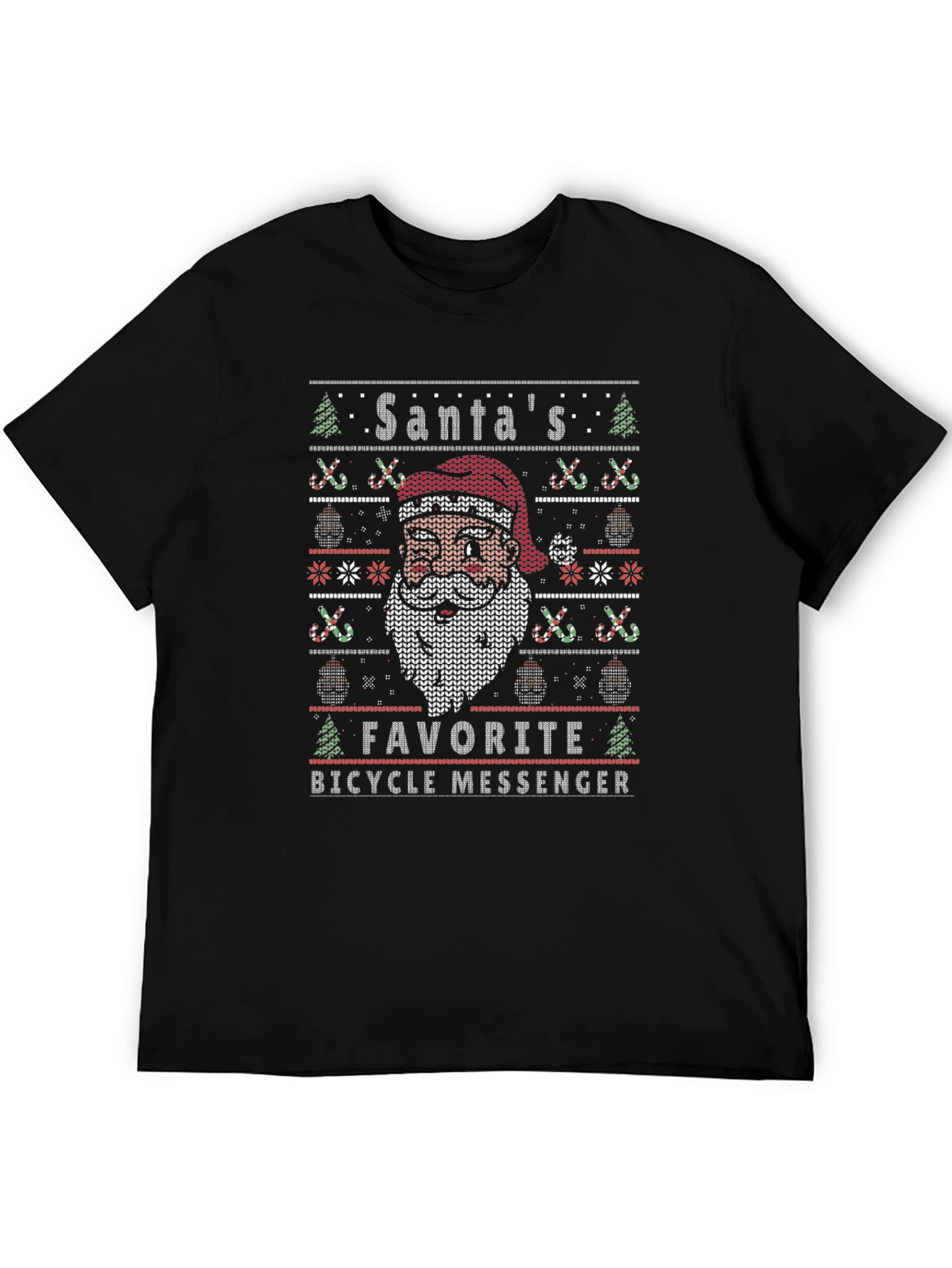 Santas Favorite Bicycle Messenger T-Shirt