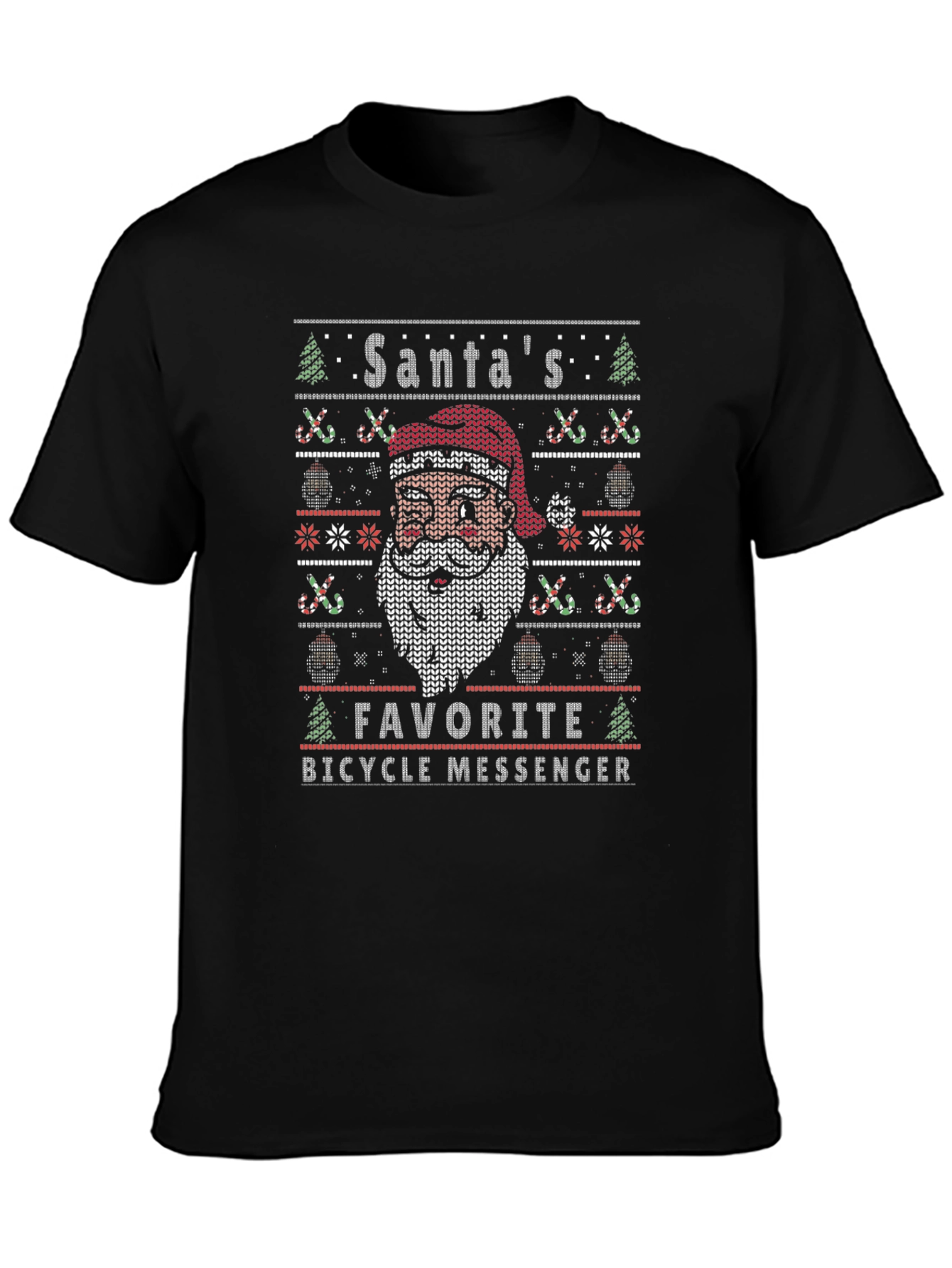 Santas Favorite Bicycle Messenger T-Shirt