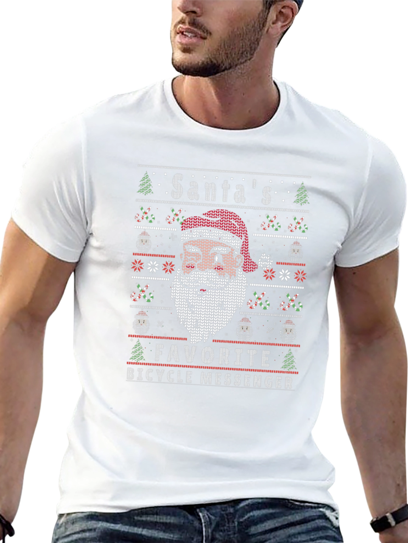 Santas Favorite Bicycle Messenger T-Shirt