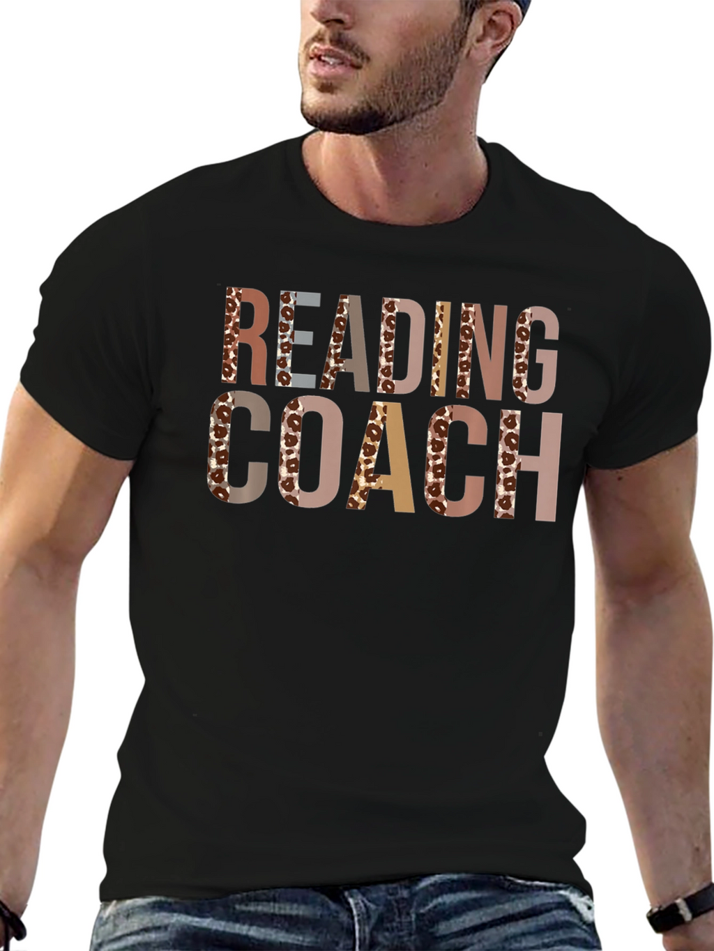 Reading Coach Leopard Print Graphic Tee