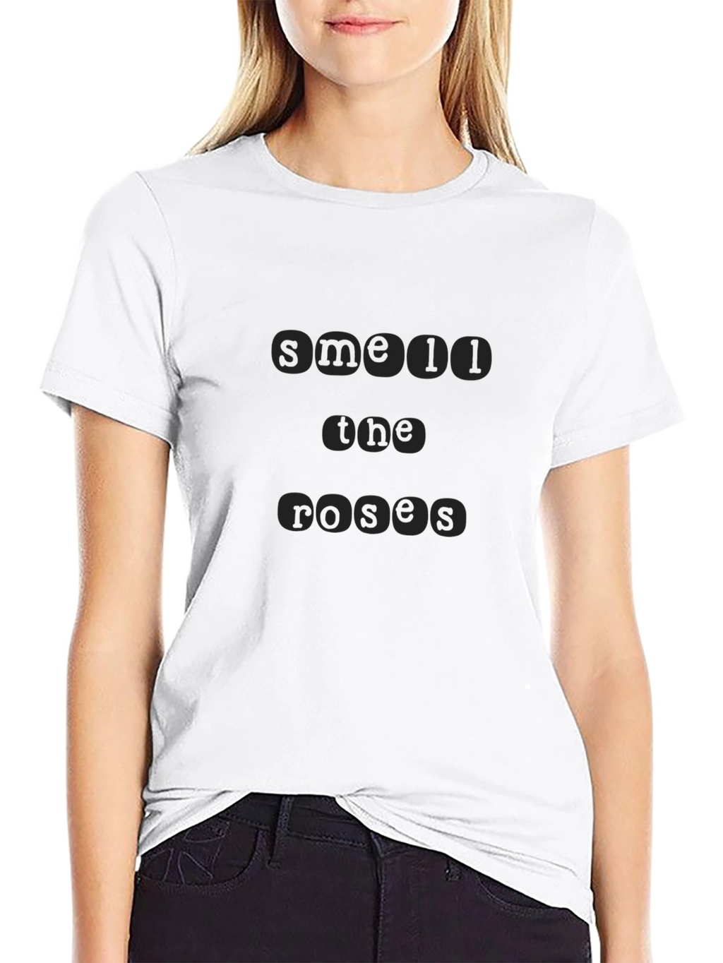 Smell the Roses Black T-Shirt