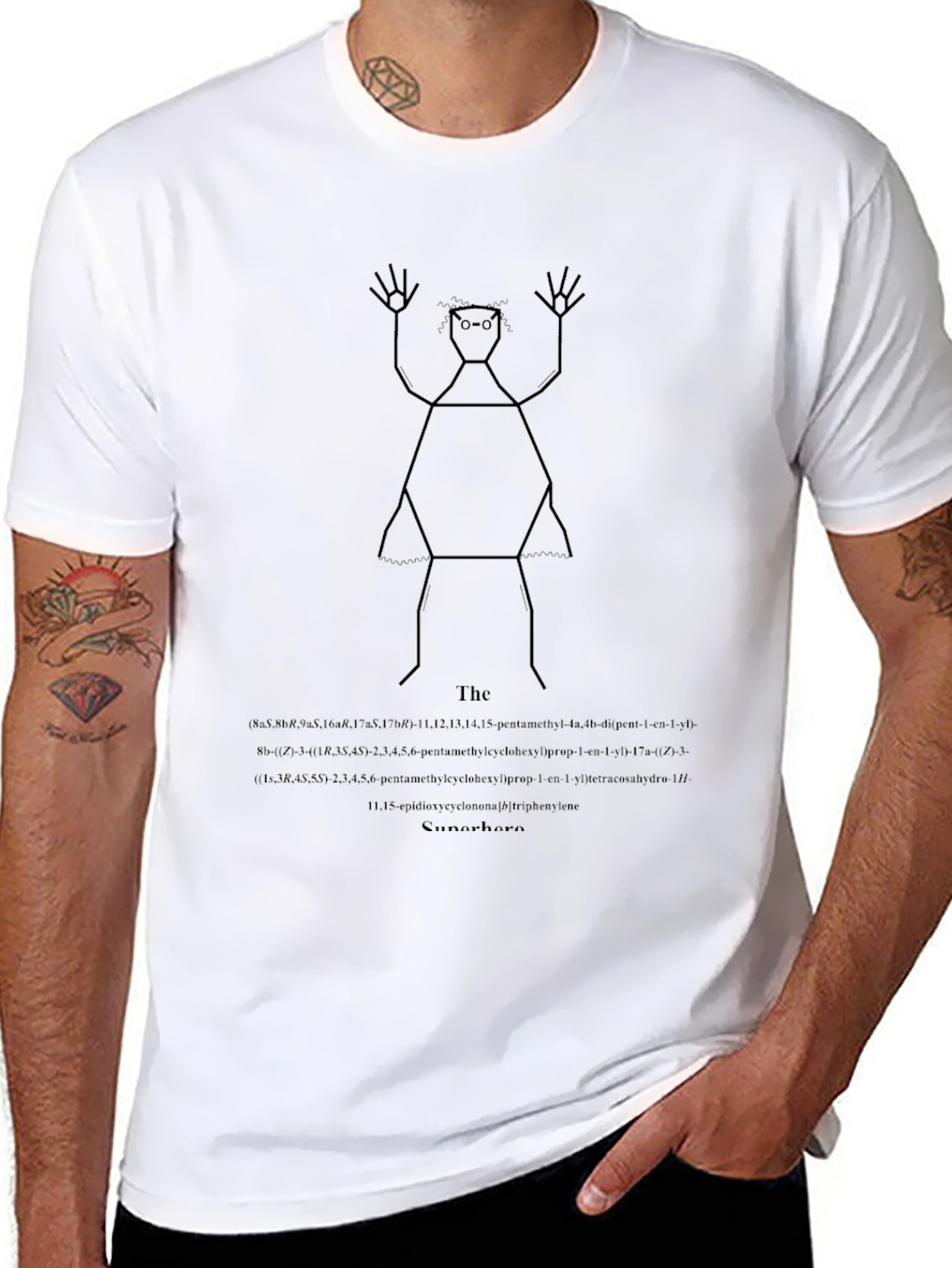 Abstract Geometric Graphic Tee - Black