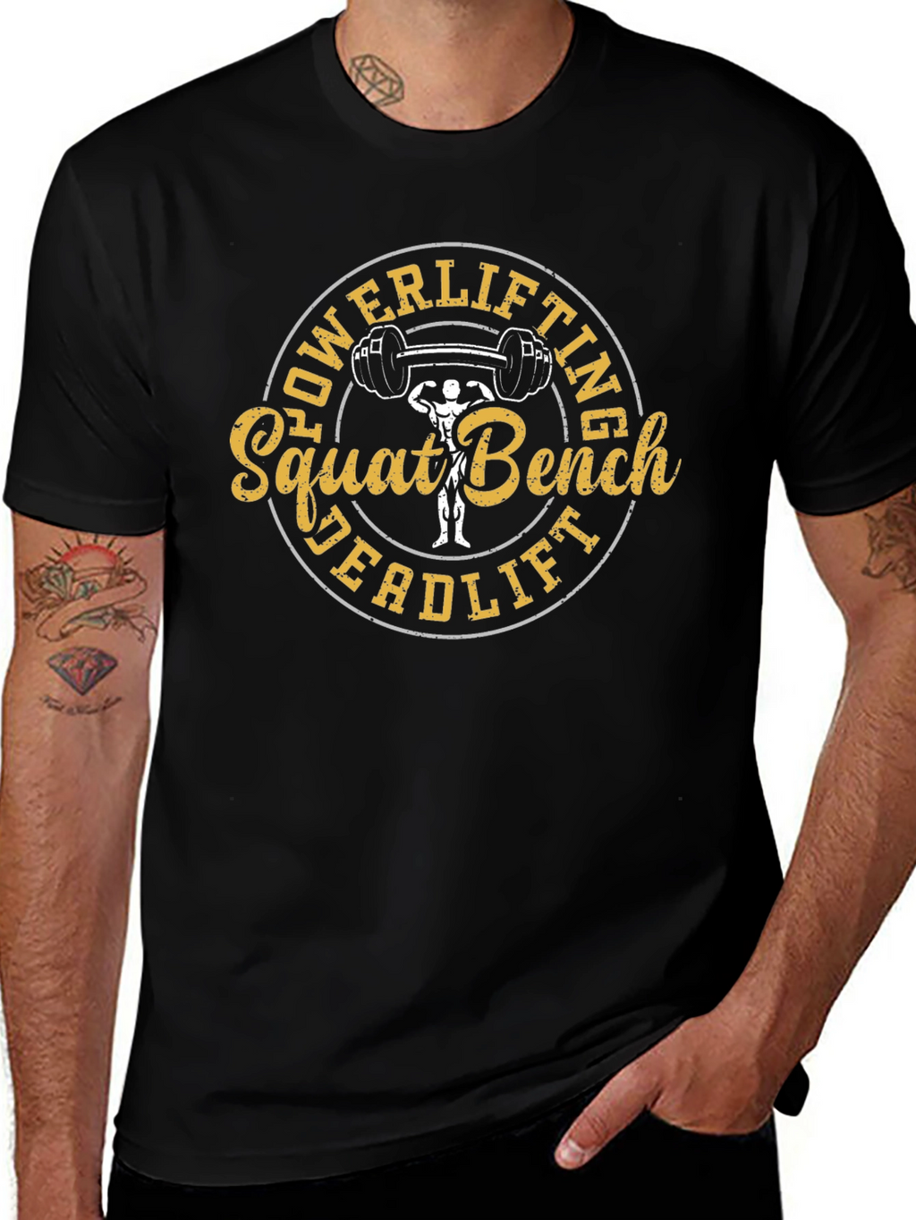 Powerlifting Squat Bench Deadlift Graphic Tee