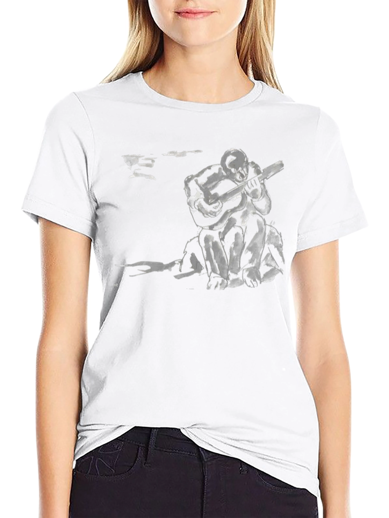 Abstract Musician Black T-Shirt