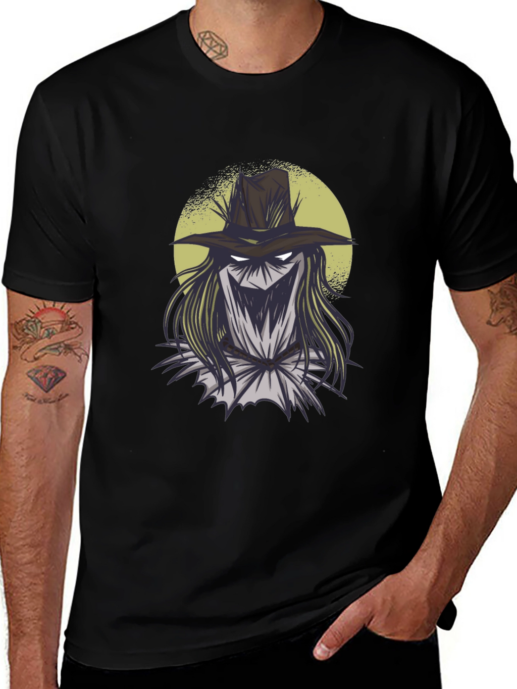 Scarecrow Graphic Tee - Spooky Season Style