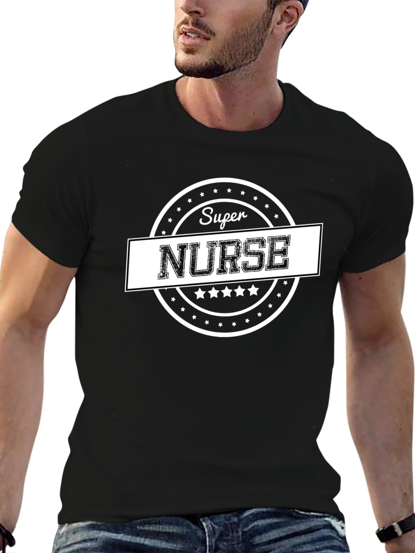 Super Nurse Graphic Tee - Premium Black Cotton T-Shirt