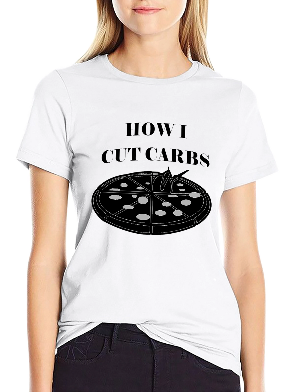 How I Cut Carbs Pizza Graphic T-Shirt