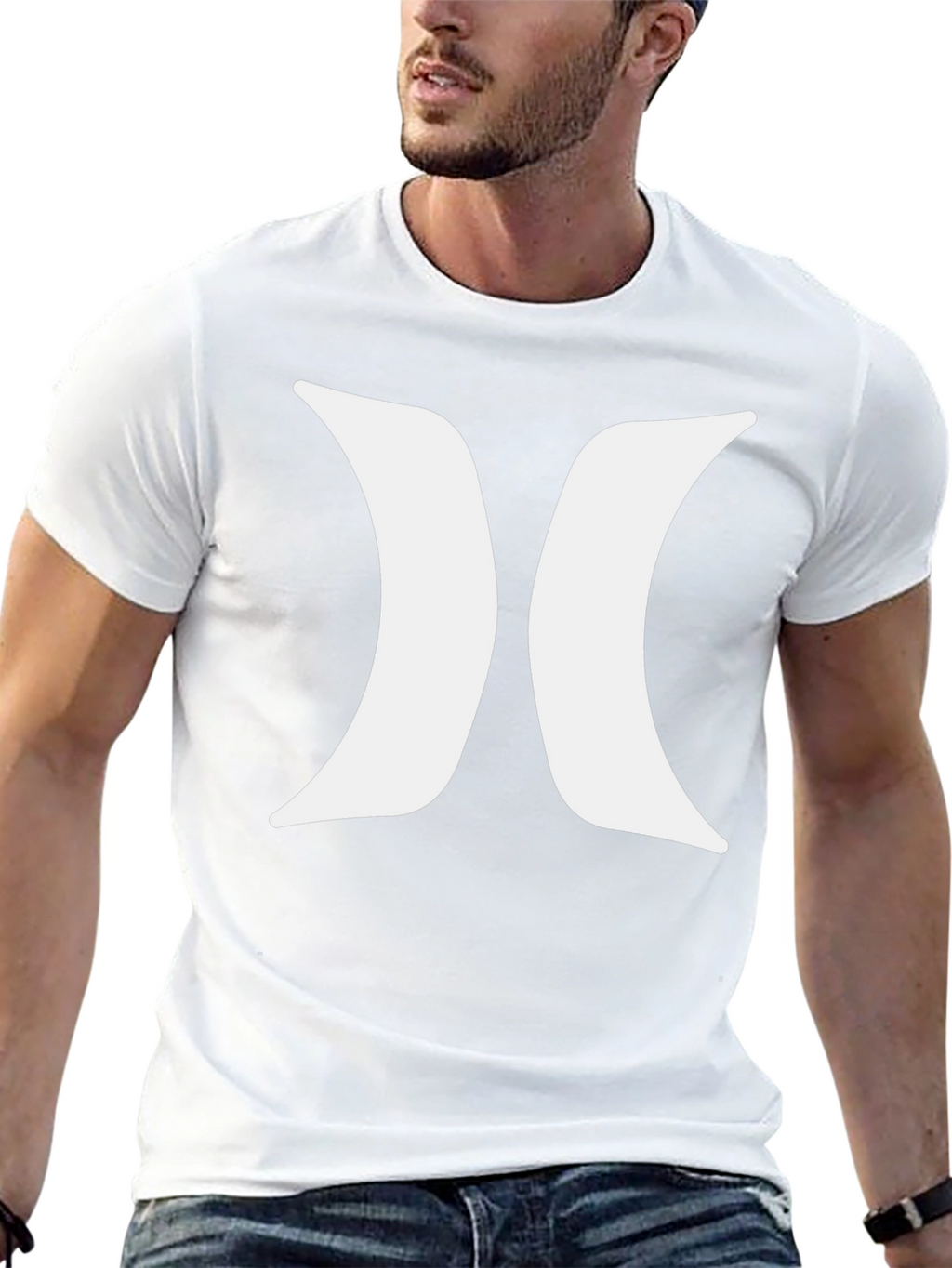 Black Hurley T-Shirt with White Logo