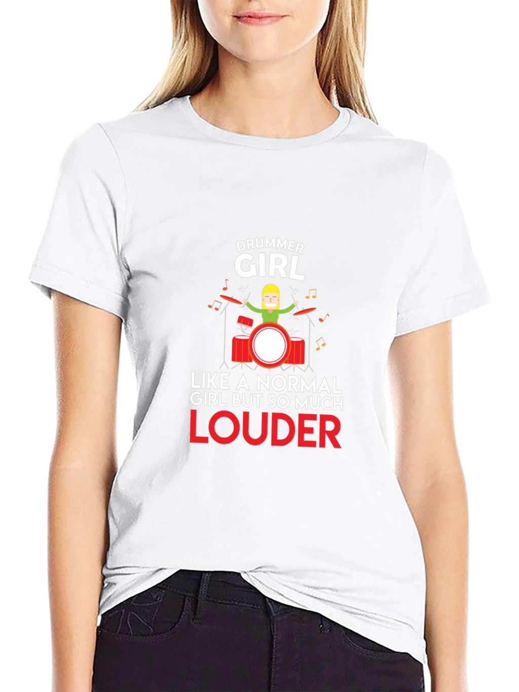 Drummer Girl T-Shirt - Funny Musician Tee