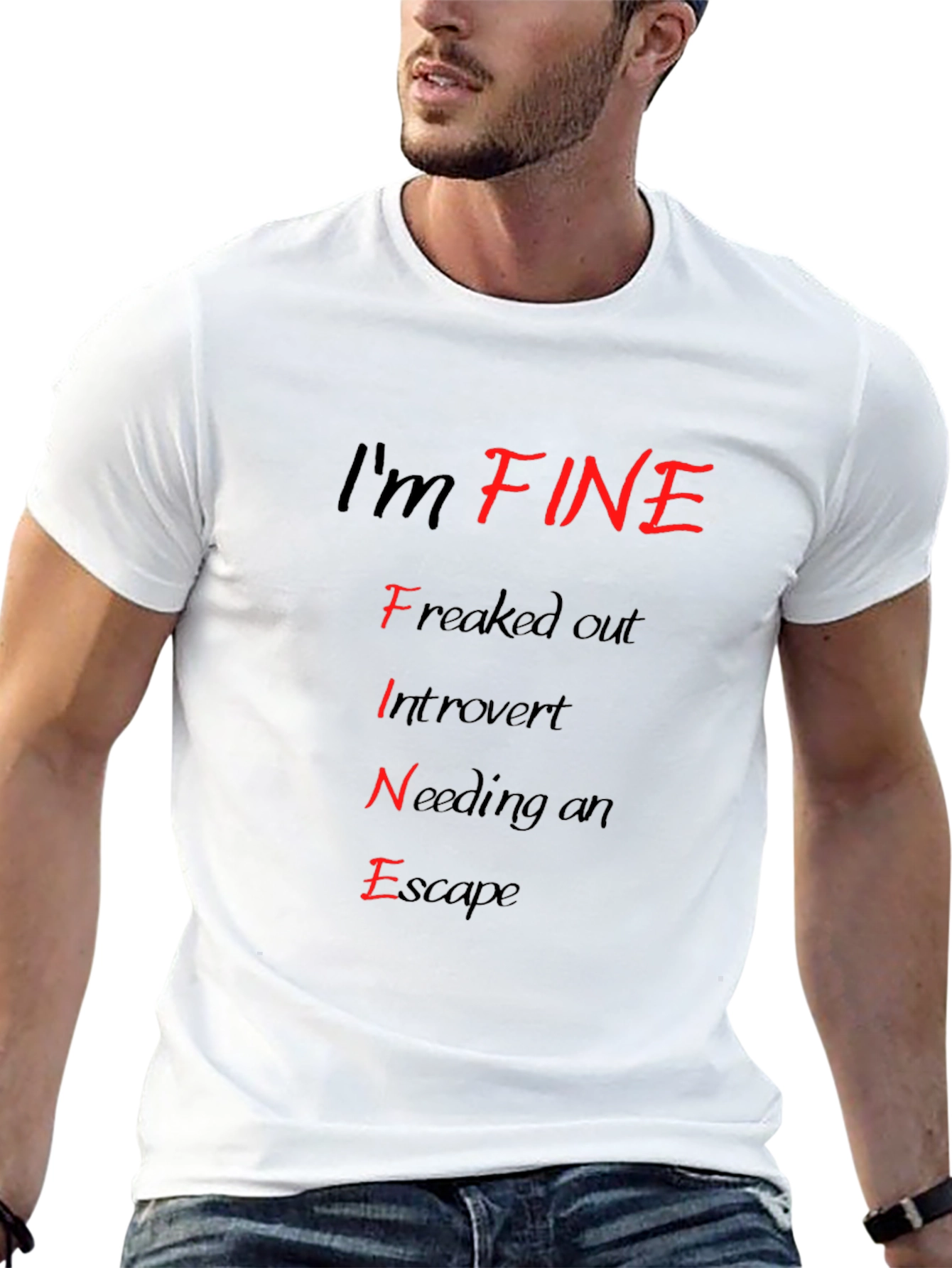 Im FINE T-Shirt - Funny Introvert Graphic Tee