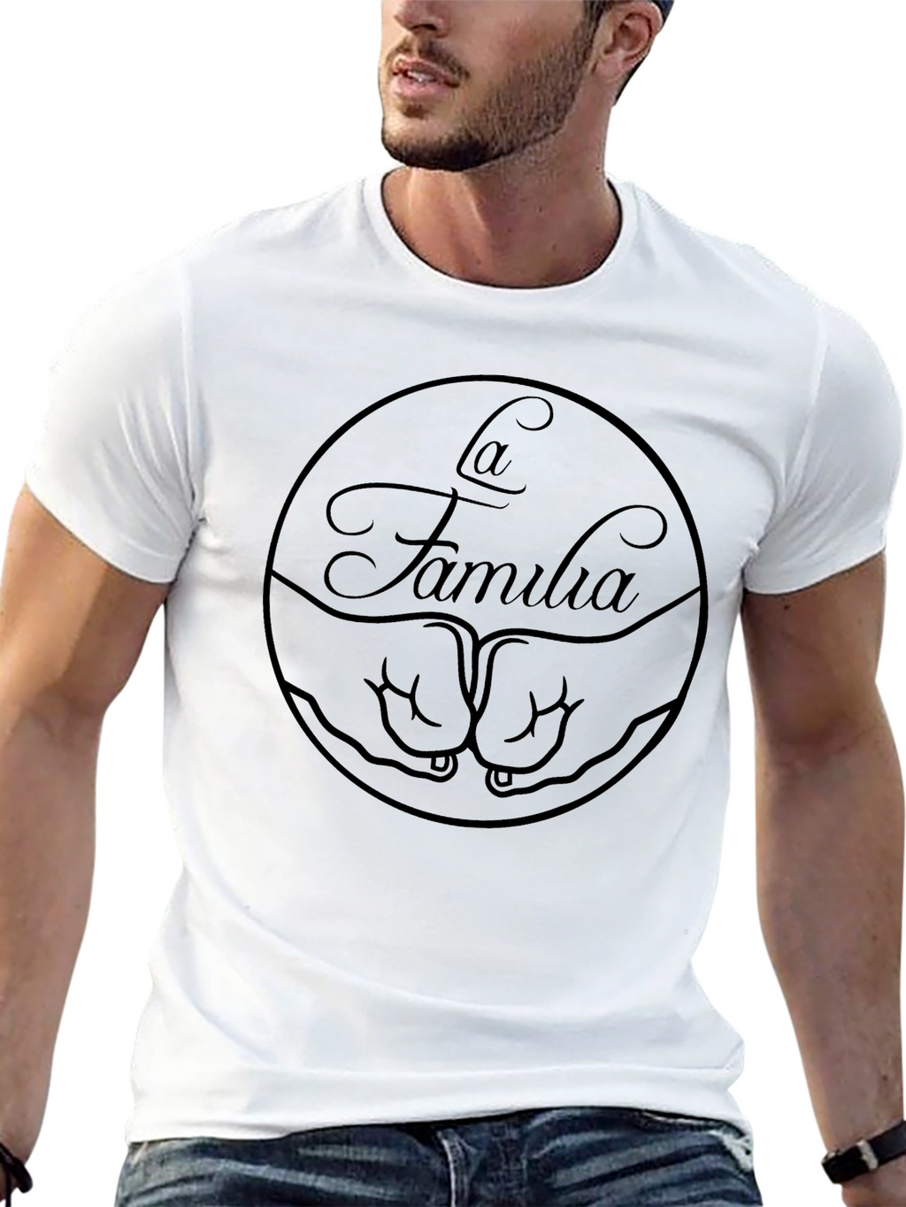 La Familia Black Graphic Tee