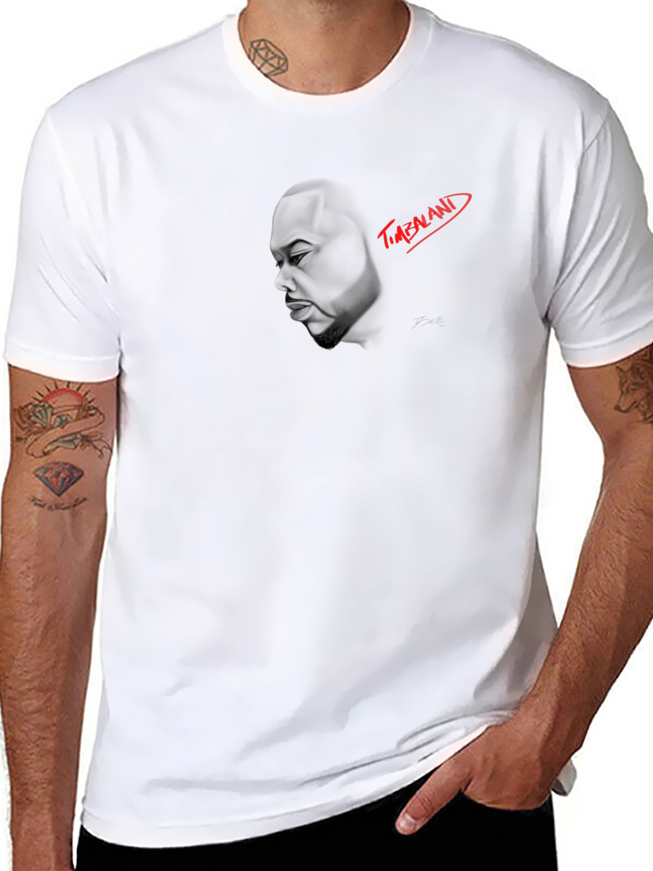 Timbaland Portrait Black T-Shirt