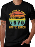 50 Years Awesome February 1970 Limited Edition T-Shirt